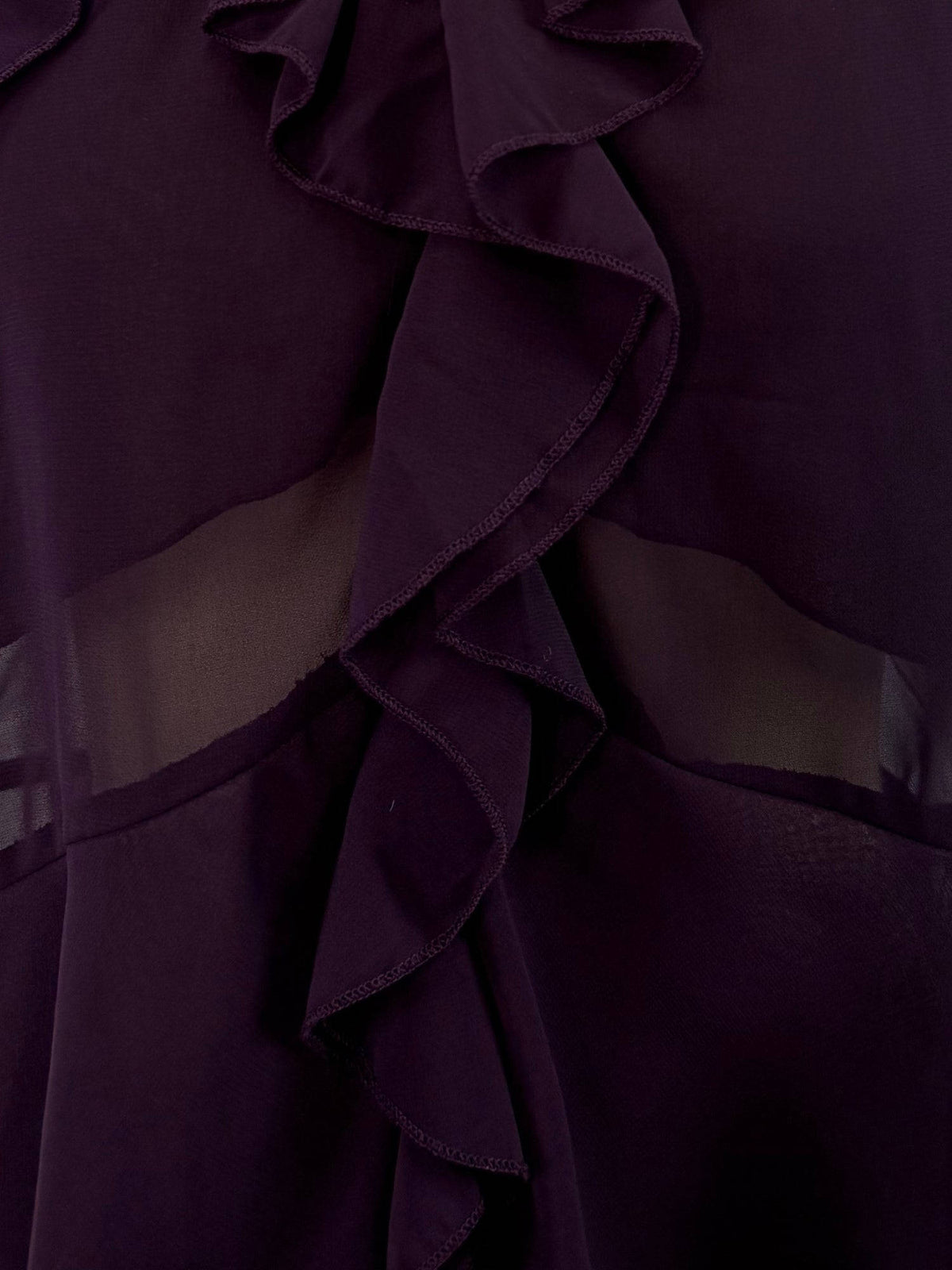 Wine Halter Neck With Ruffles Top | HT67 - view 4
