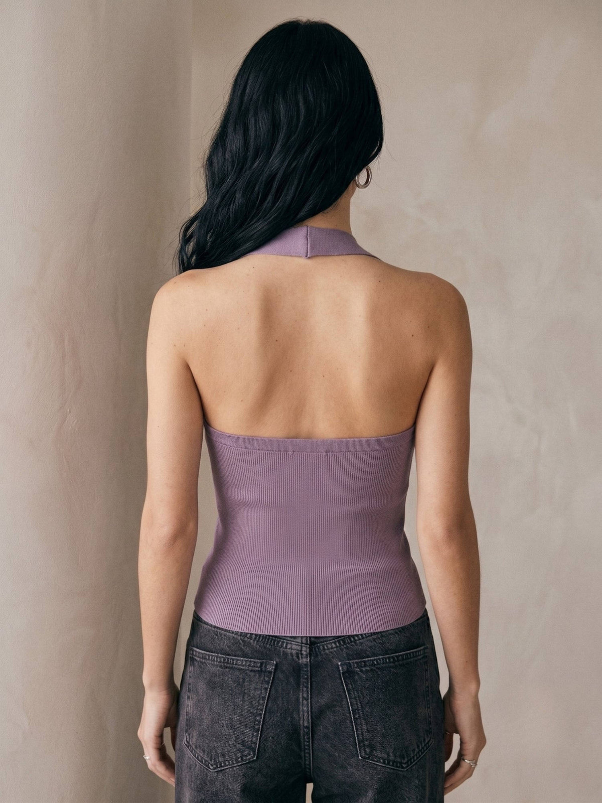 Mauve Halter Neck Tank Top | TT98 - view 5