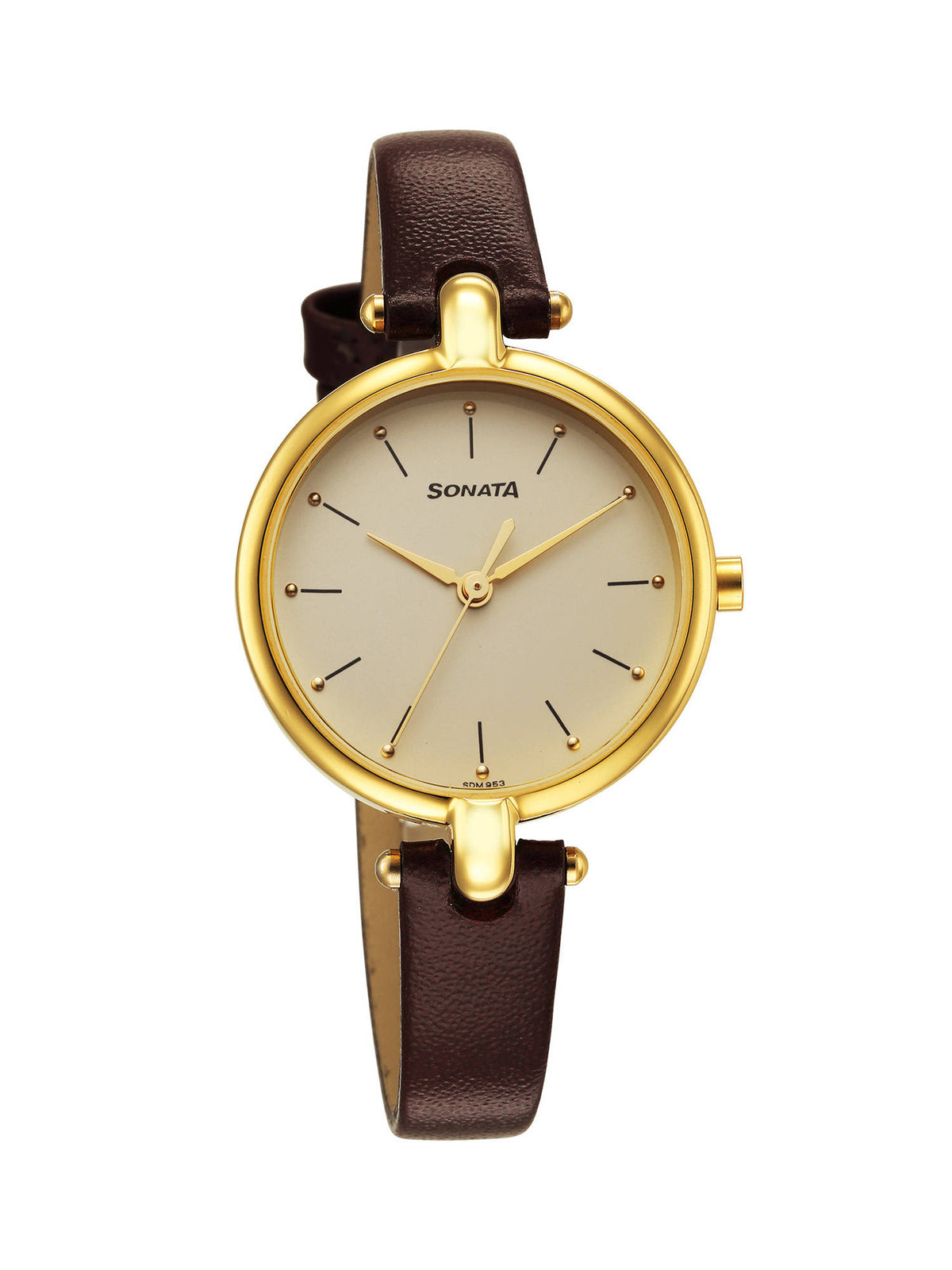 Gold Edit 87043YL02W Beige Dial Analog watch for women | W92 - view 1