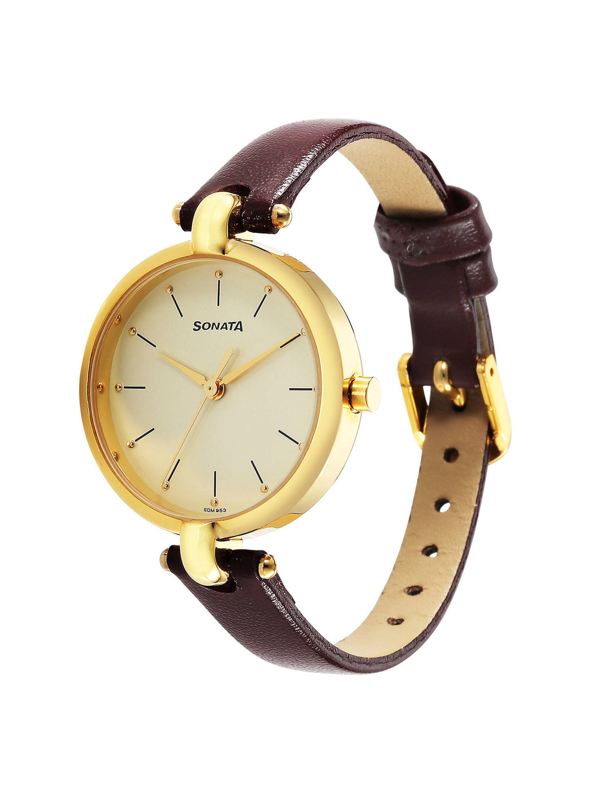 Gold Edit 87043YL02W Beige Dial Analog watch for women | W92 - view 2