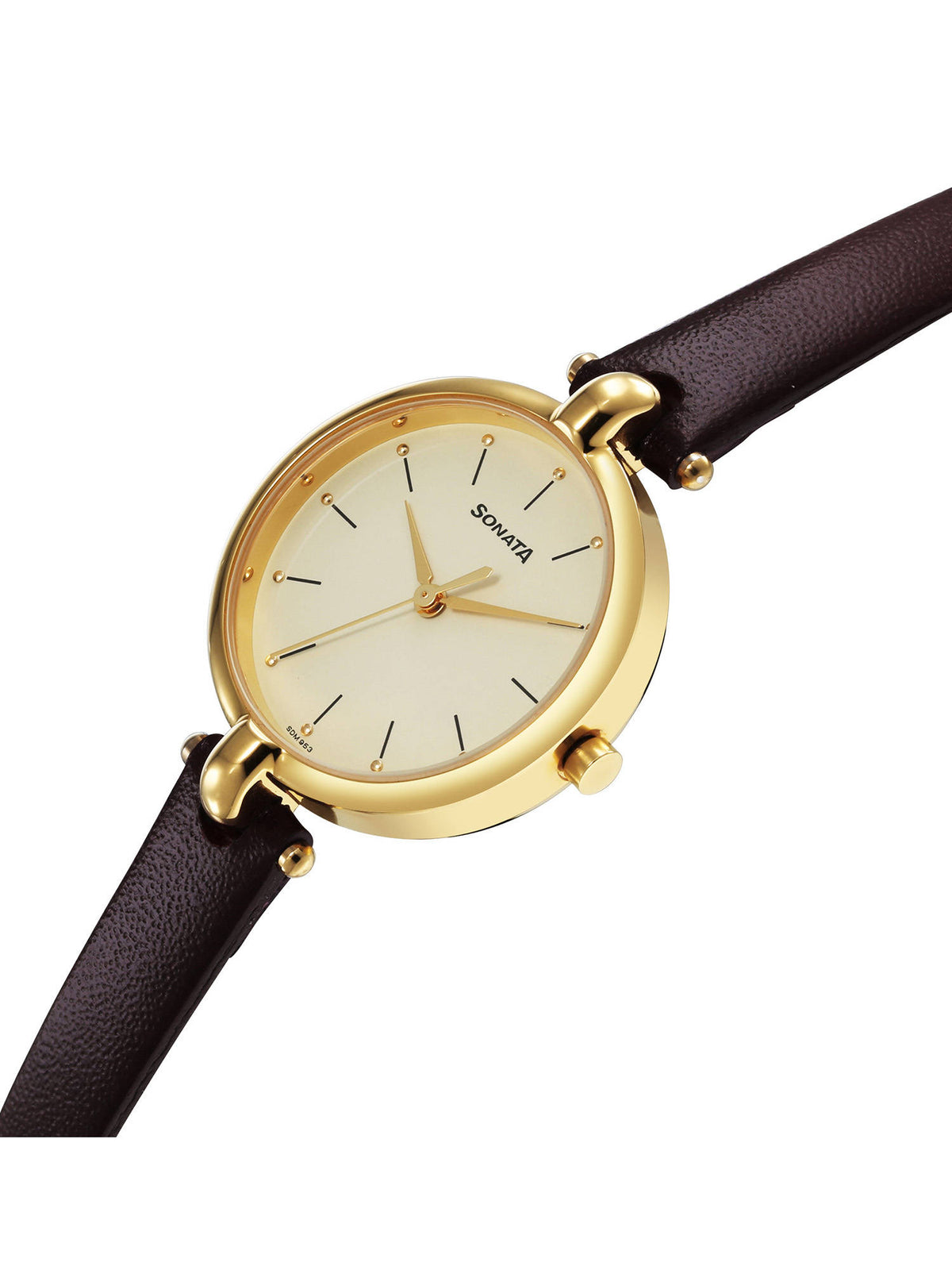 Gold Edit 87043YL02W Beige Dial Analog watch for women | W92 - view 3