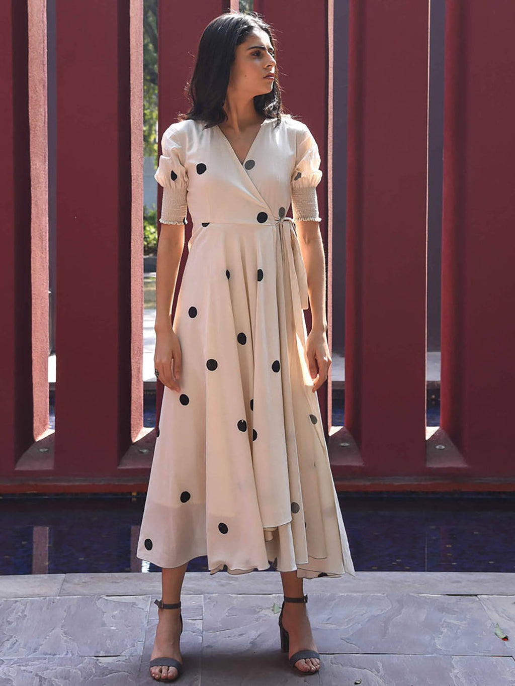 Vanilla Bean Polka Cotton Dress | D56 - view 1