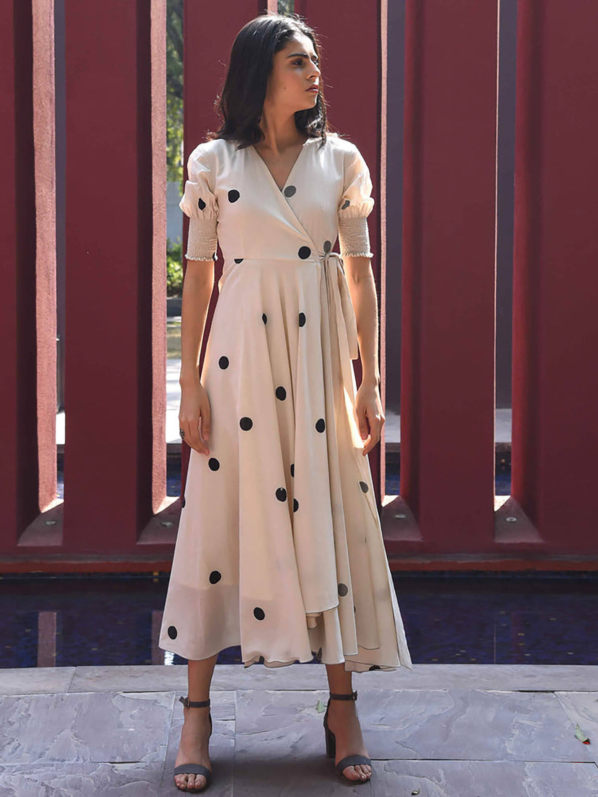 Vanilla Bean Polka Cotton Dress | D56 - view 1