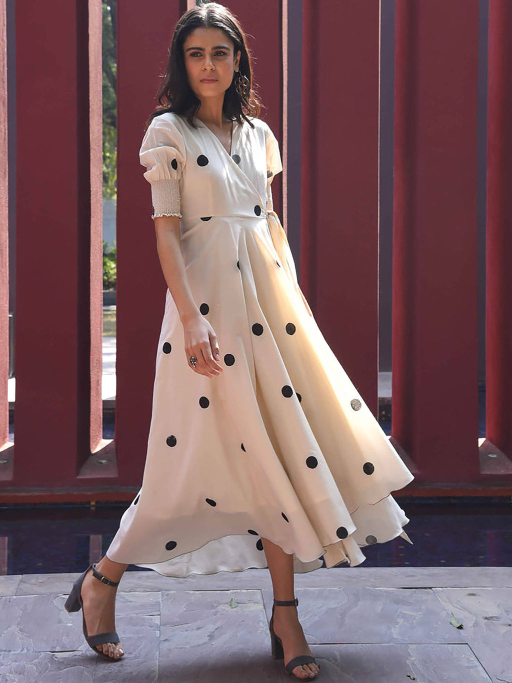 Vanilla Bean Polka Cotton Dress | D56 - view 3