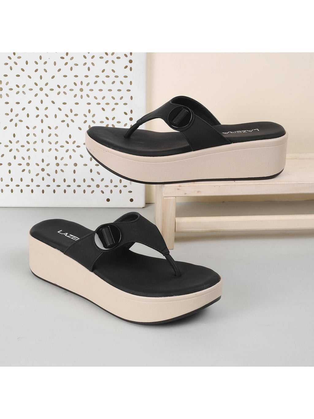Women Black Platform Heels | H78 - view 1