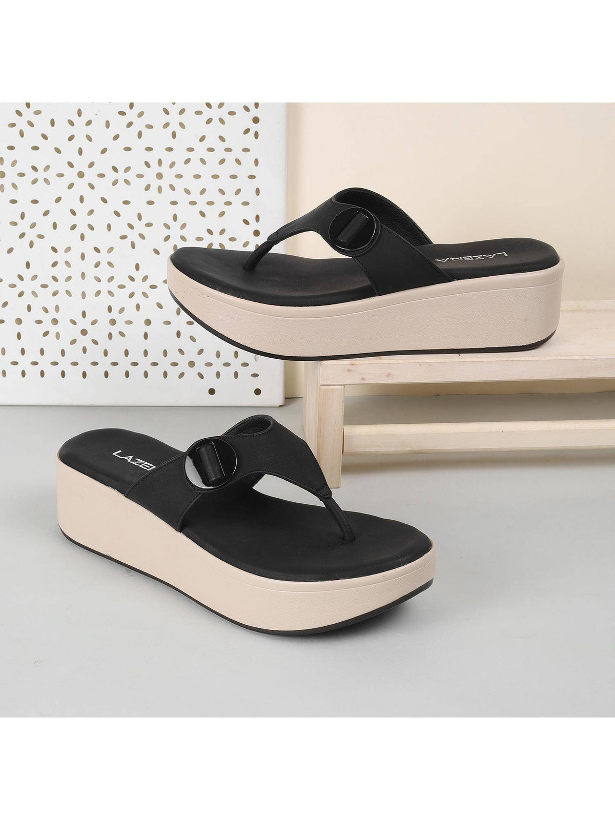 Women Black Platform Heels | H78 - view 1