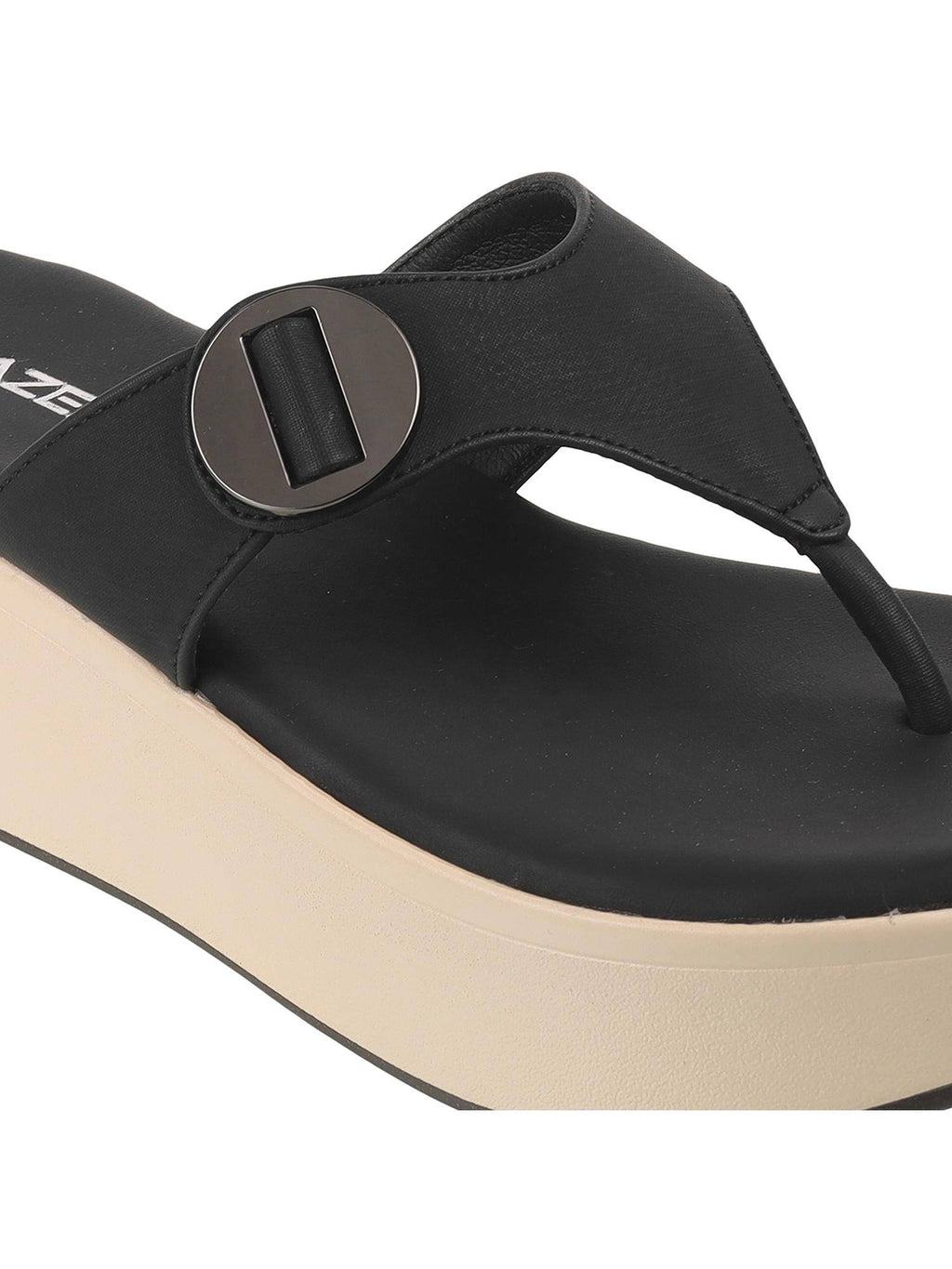 Women Black Platform Heels | H78 - view 3