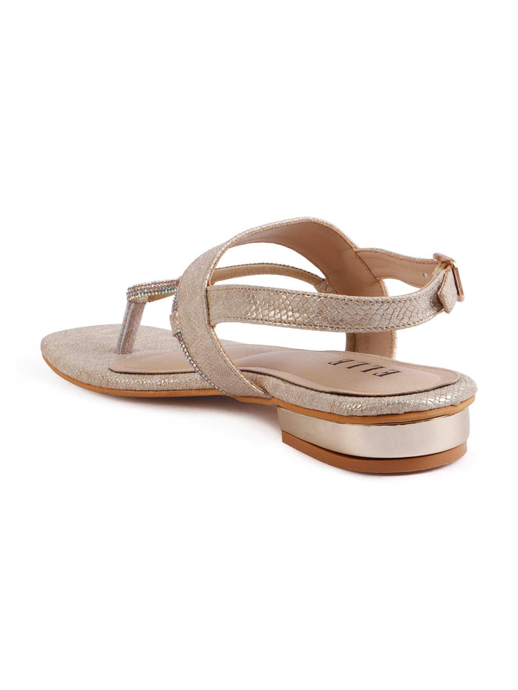 Women Gold Elegant Shimmer Sandals | SD89 - view 5