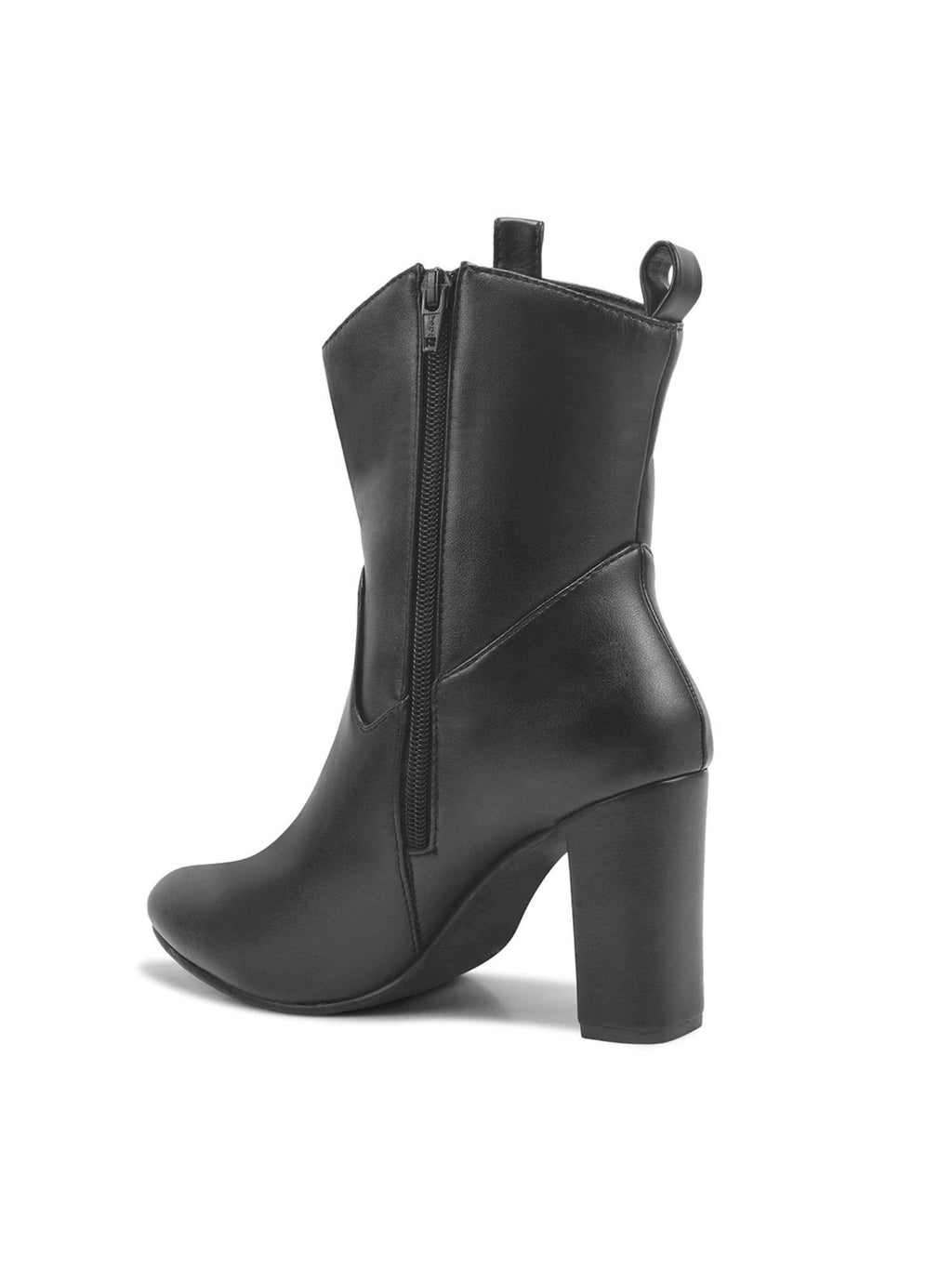 Women Black Block Heels Casual Boots | BT61 - view 3