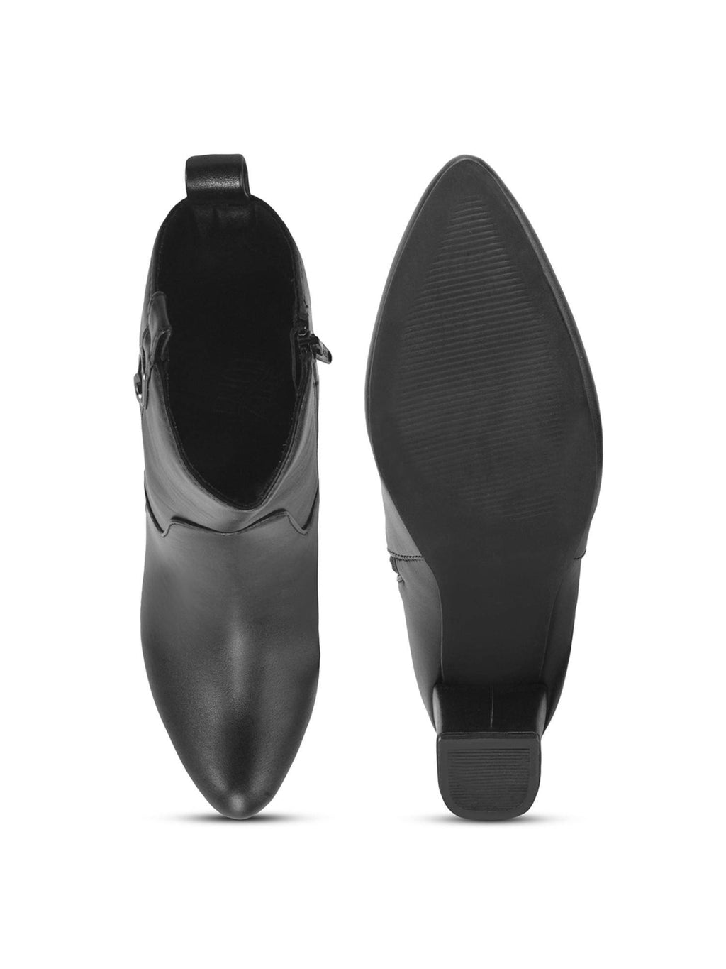 Women Black Block Heels Casual Boots | BT61 - view 4