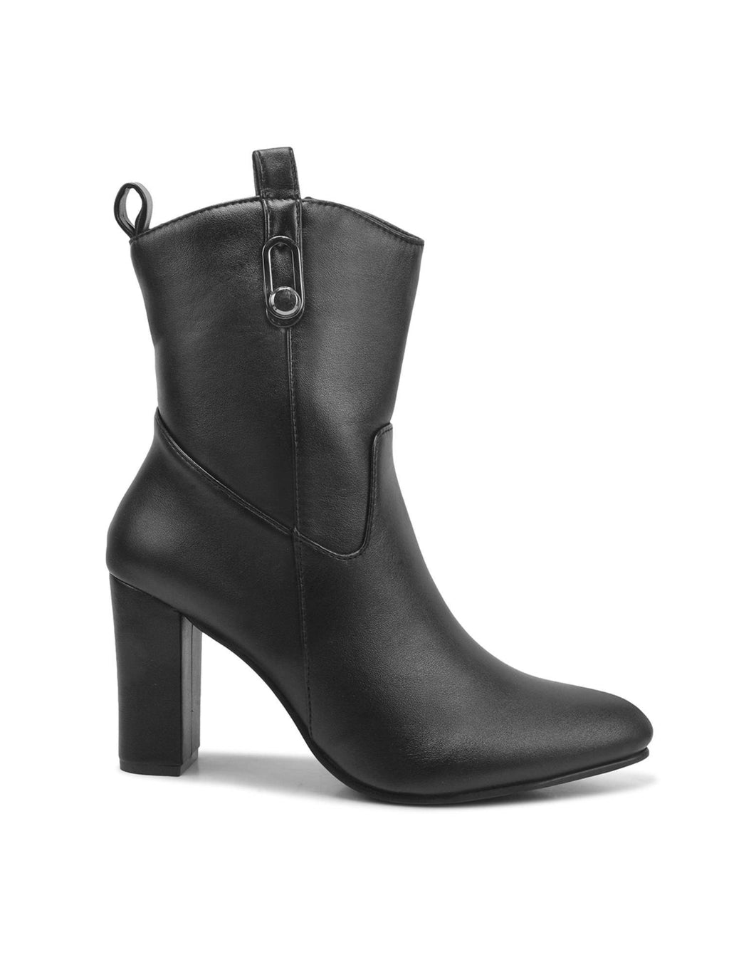 Women Black Block Heels Casual Boots | BT61 - view 6