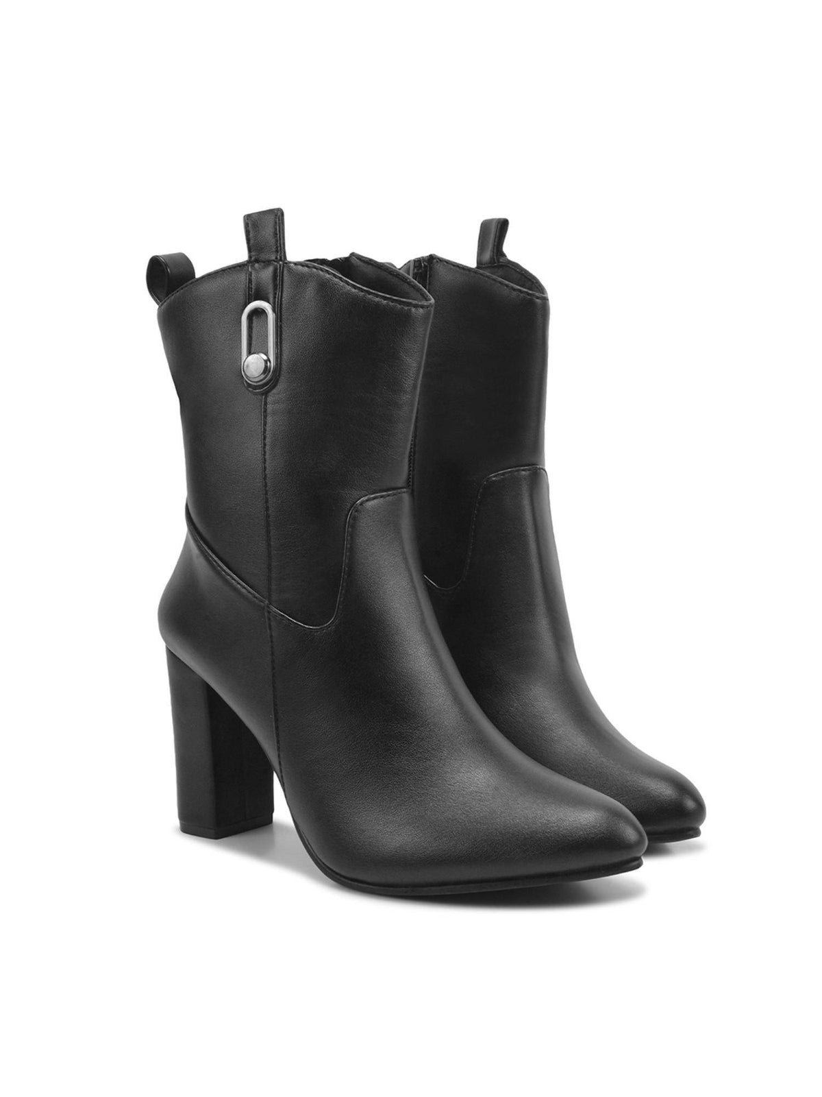 Women Black Block Heels Casual Boots | BT61 - view 7