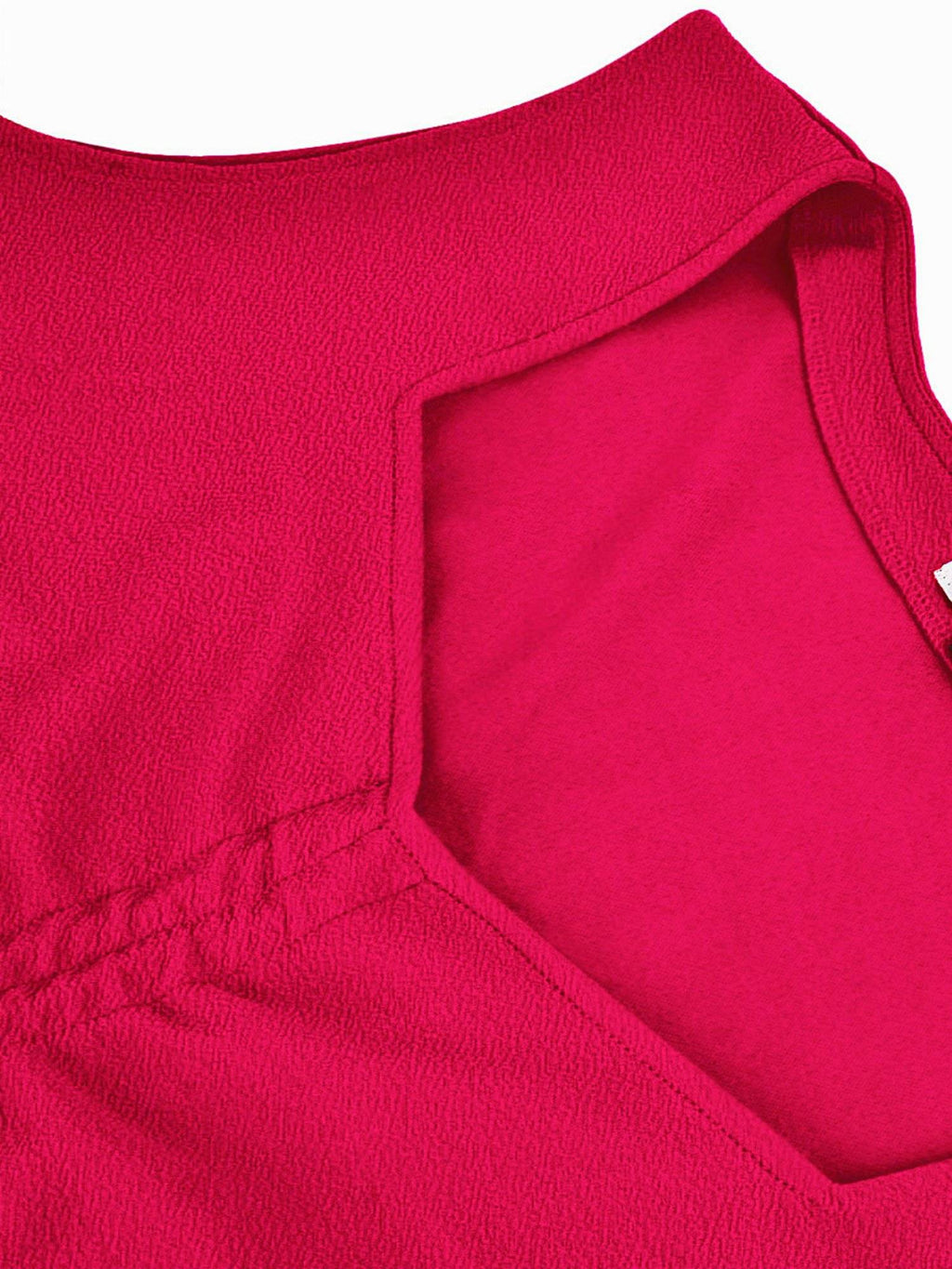 Women Fuchsia Pink Drawstring Crop Top | CT61 - view 5