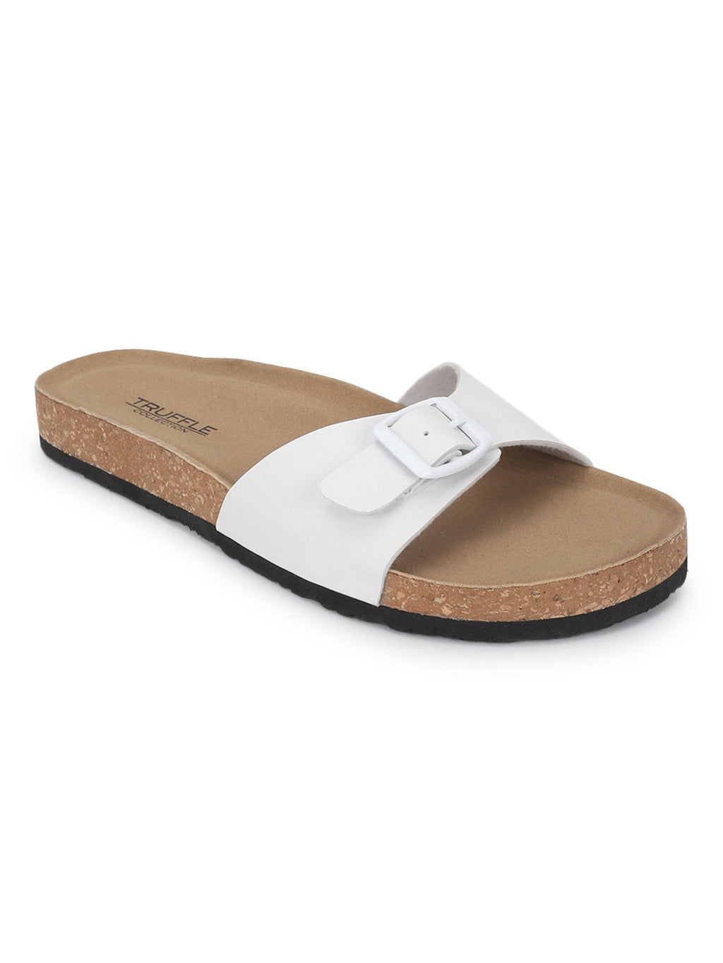 White Solid Sandals | SD89 - view 2