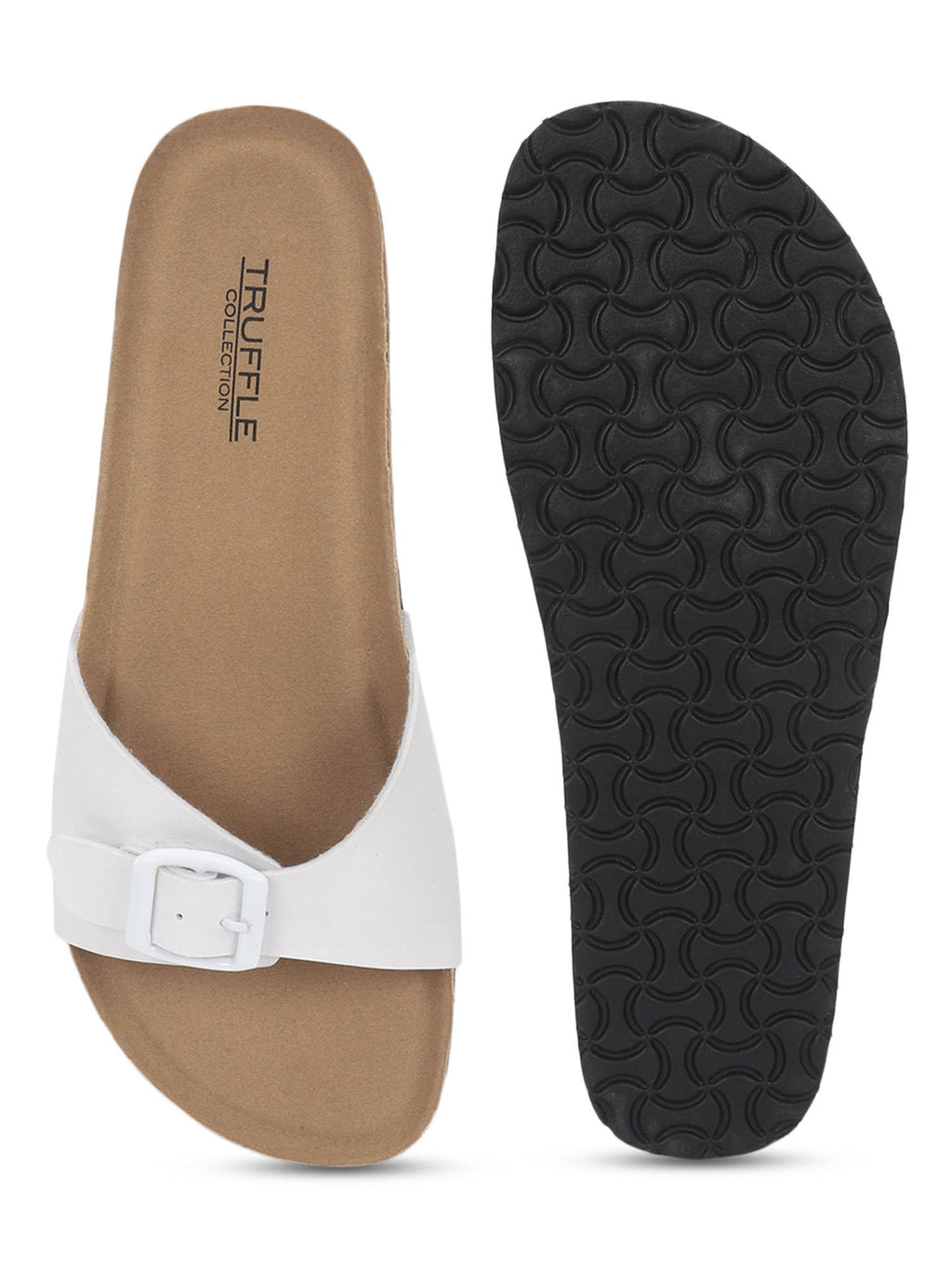White Solid Sandals | SD89 - view 5