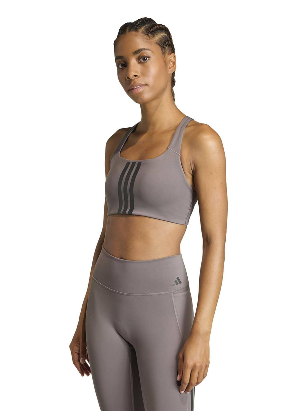 Optime Workout 3-Stripes Medium Support Bra | sb09 - view 1