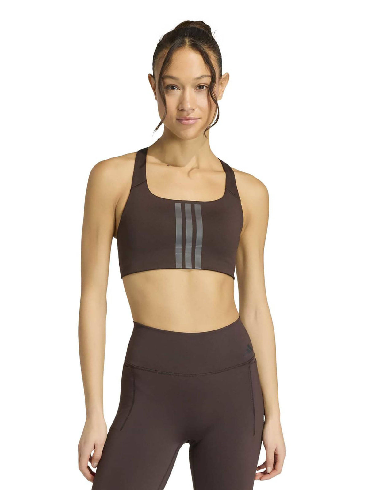 Optime Workout 3-Stripes Medium Support Bra | sb09 - view 8