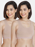 Pink and Black Non Wired Full Coverage Sports Bra (Pack of 2) | sb09 - view 12