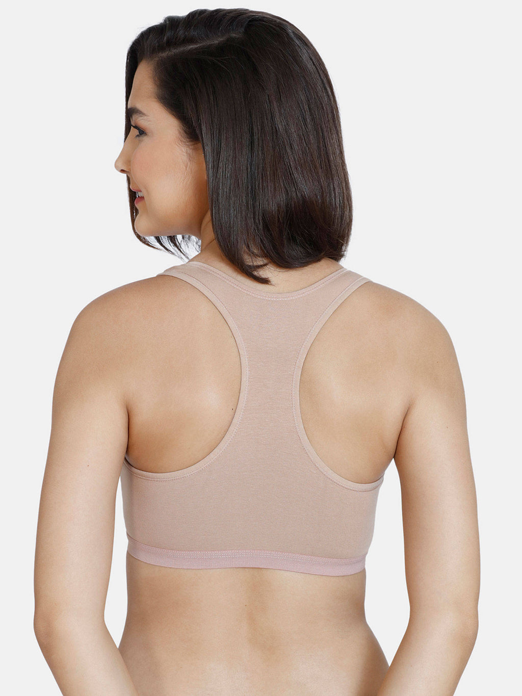 Beige and White Non Wired Full Coverage Sports Bra (Pack of 2) | sb09 - view 13