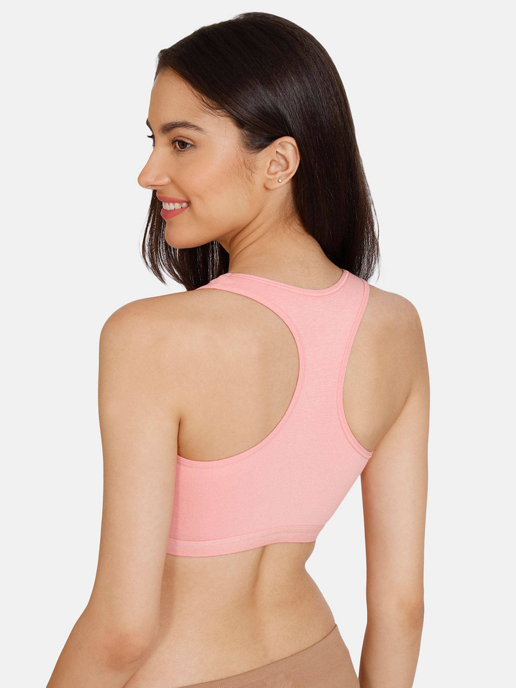 Beige and White Non Wired Full Coverage Sports Bra (Pack of 2) | sb09 - view 8