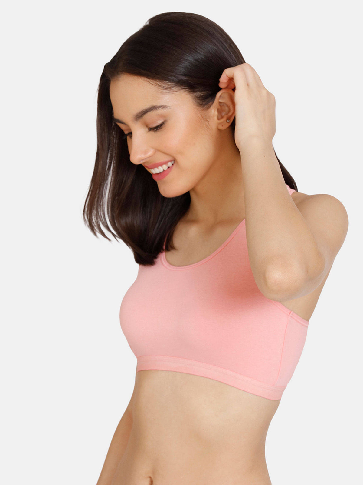 Pink and Black Non Wired Full Coverage Sports Bra (Pack of 2) | sb09 - view 9