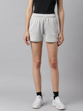 Women Light Grey Anti Static Soft Touch Slim Fit Training Shorts - view 1