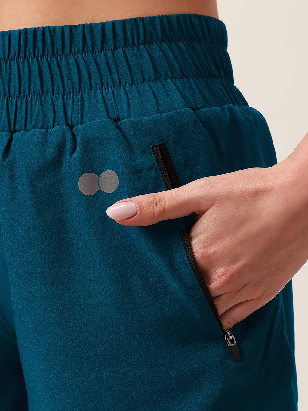 Blue Snug Fit Active High Rise Running Shorts - view 6