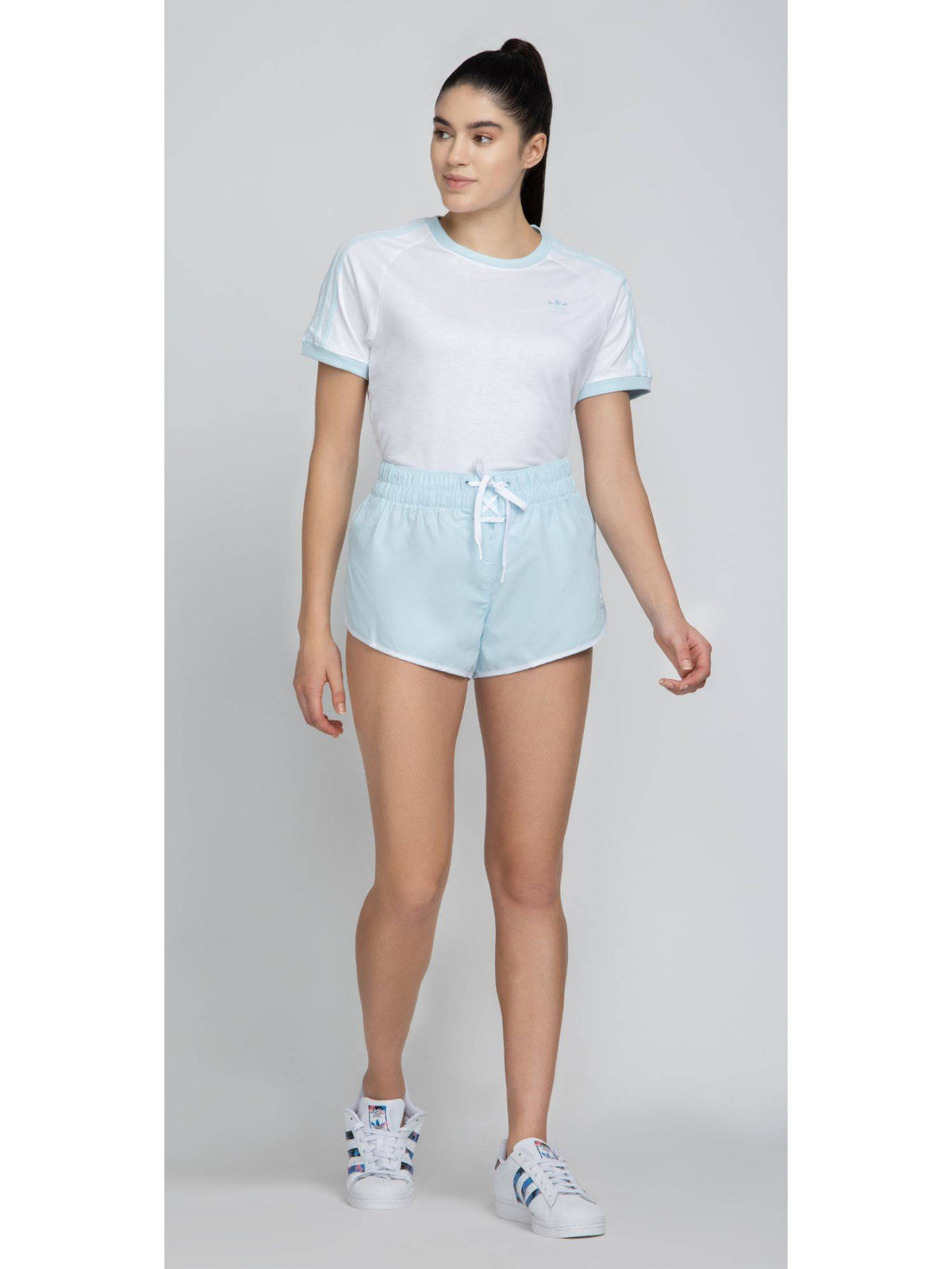LACED SHORTS Blue Casual Shorts - view 1