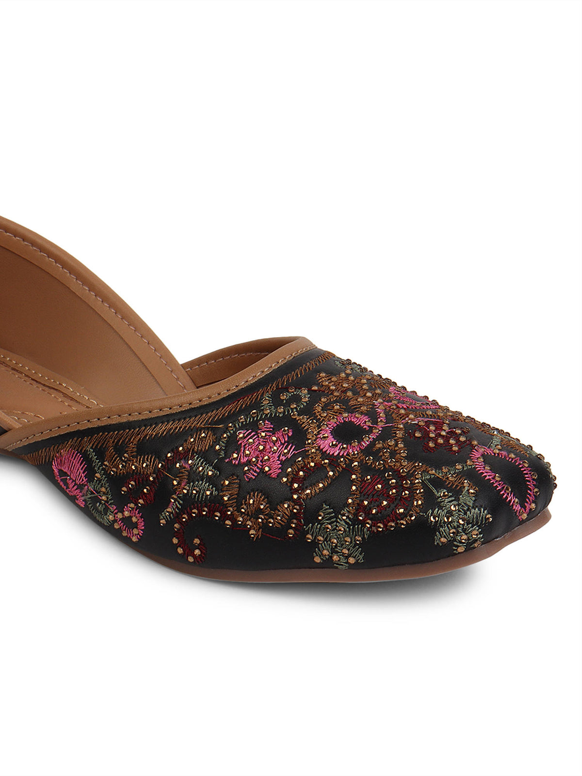Women Green Slip-On Square Toe Juttis | F61 - view 18