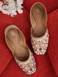 Women Green Slip-On Square Toe Juttis | F61 - view 19