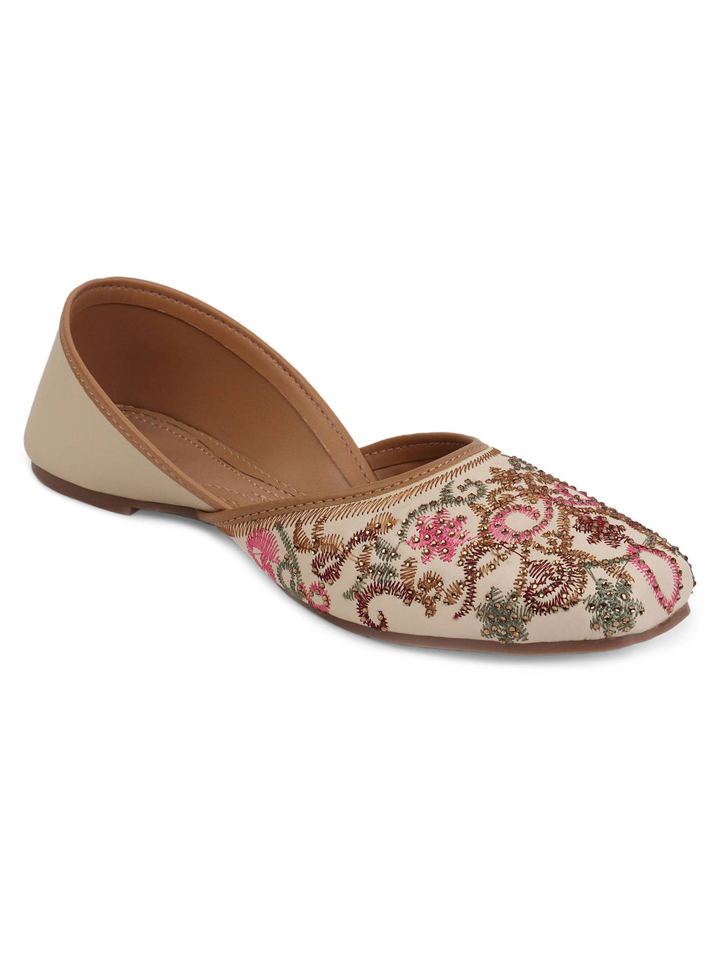 Women Green Slip-On Square Toe Juttis | F61 - view 20