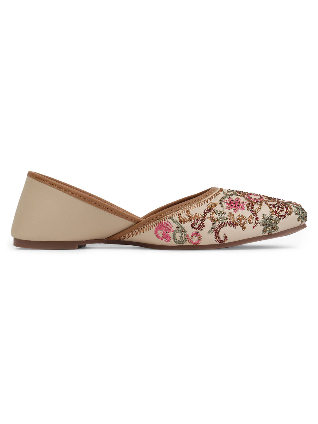 Women Green Slip-On Square Toe Juttis | F61 - view 21