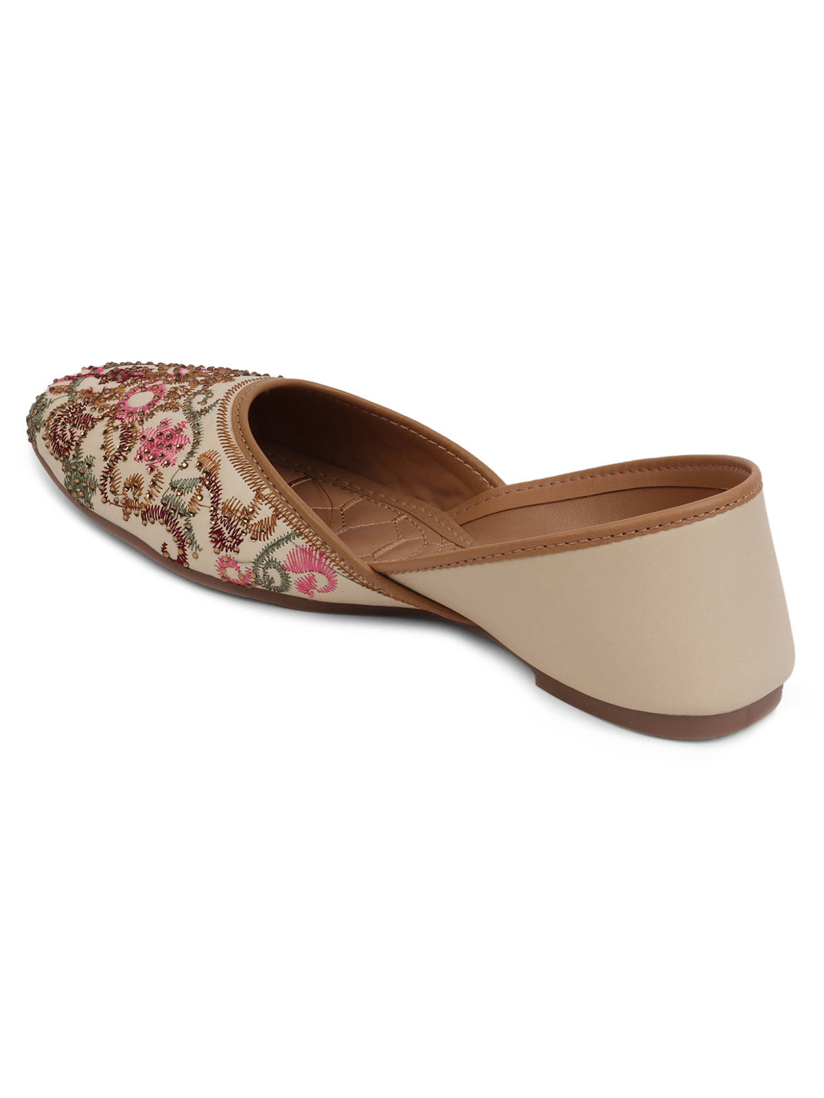 Women Green Slip-On Square Toe Juttis | F61 - view 22