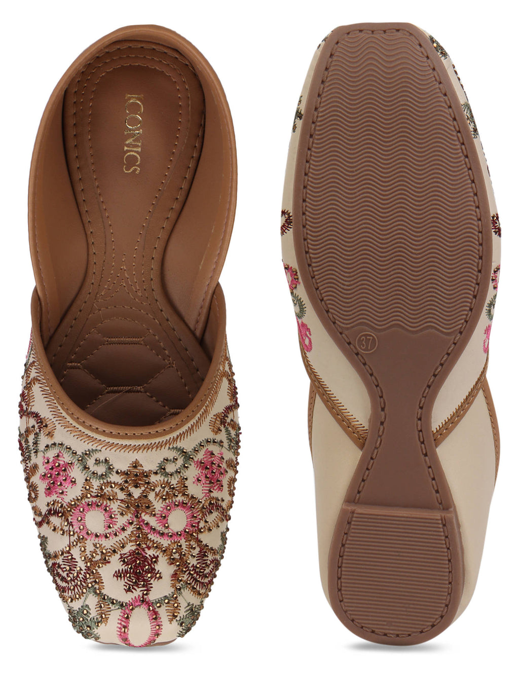 Women Green Slip-On Square Toe Juttis | F61 - view 23