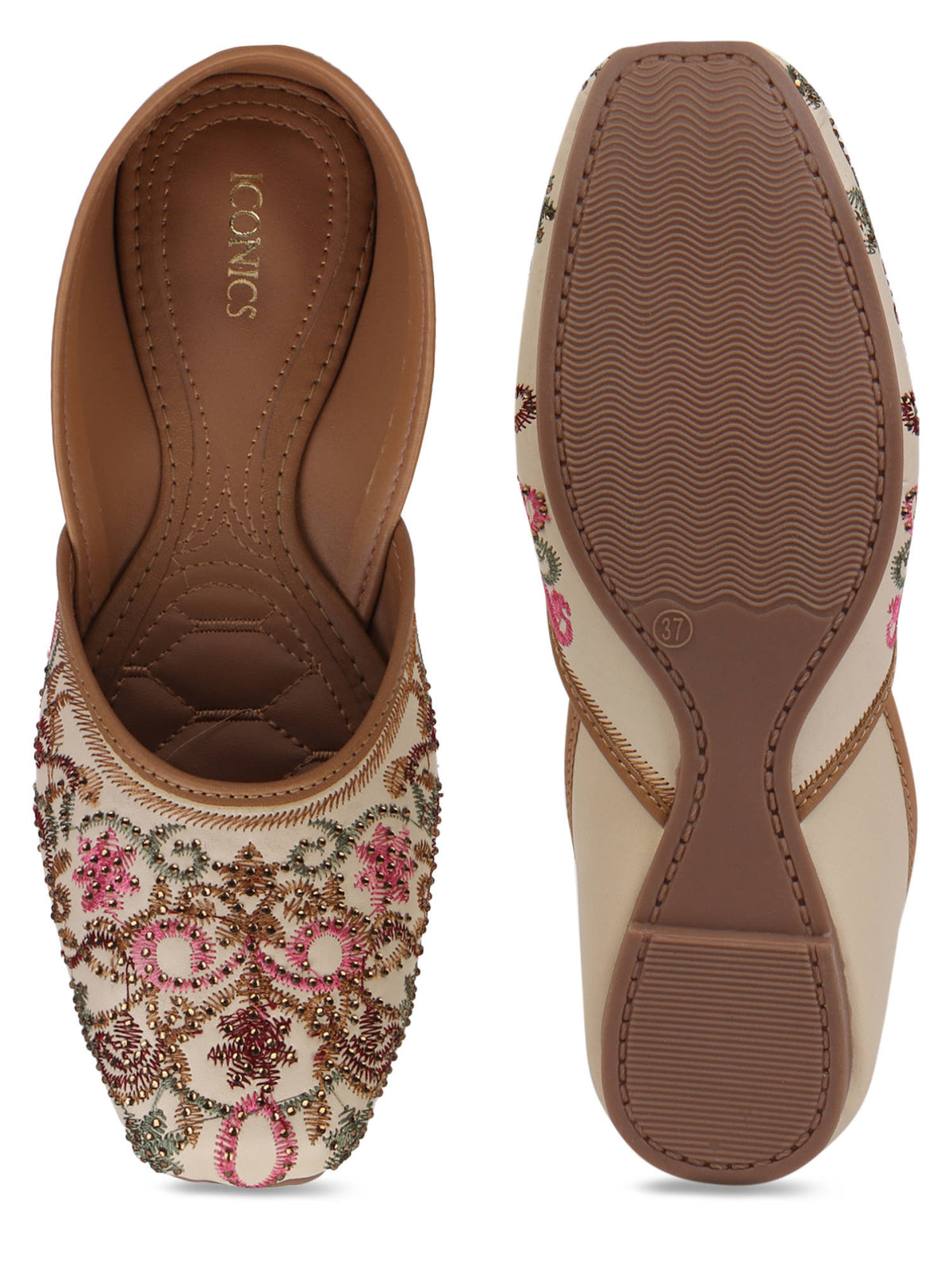 Women Green Slip-On Square Toe Juttis | F61 - view 23