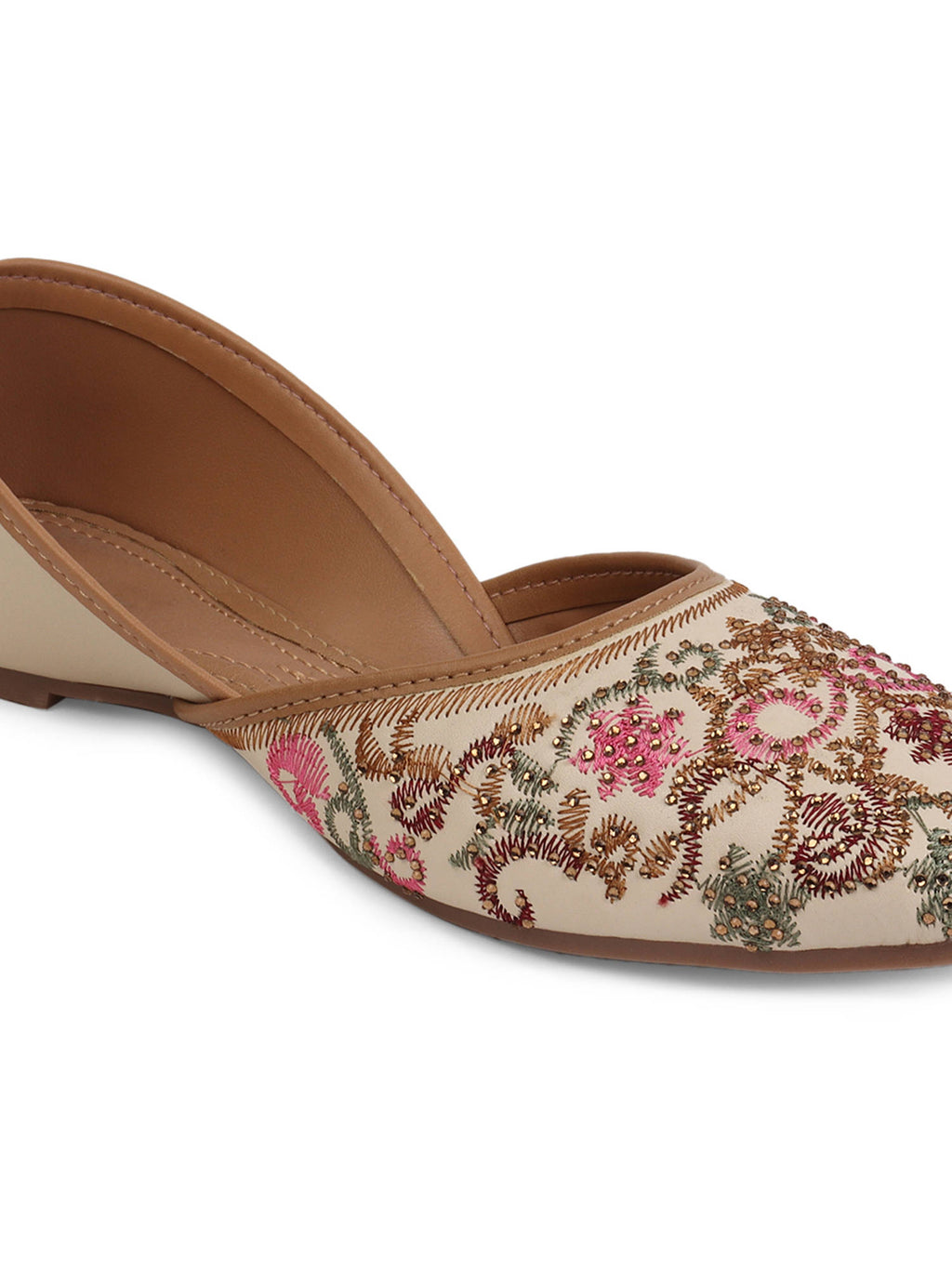 Women Green Slip-On Square Toe Juttis | F61 - view 24