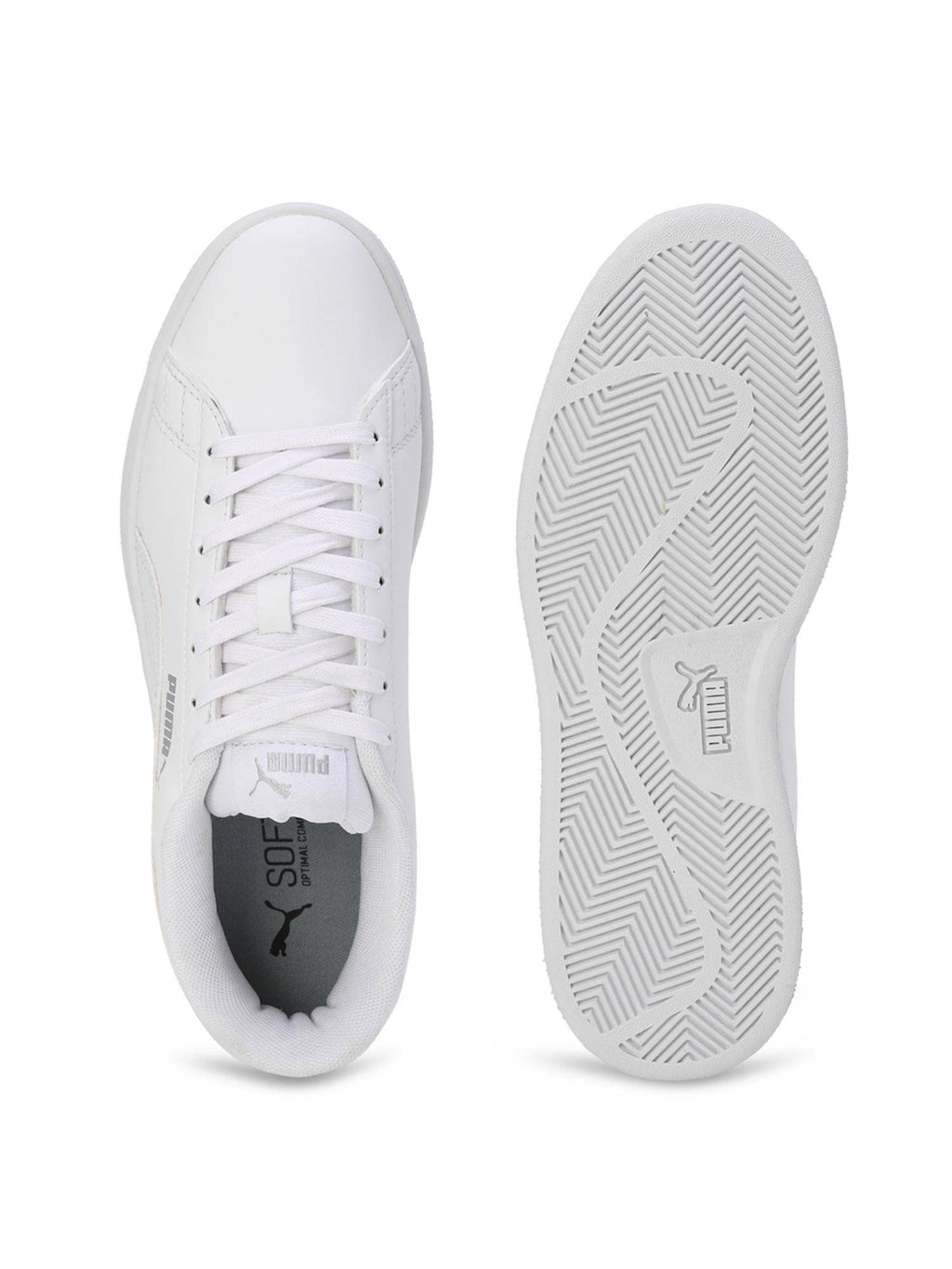 Smashic Unisex White Sneakers (UK 3) | SN09 - view 4