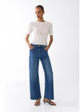 Women Blue Wide High Jeans | ST23 - view 1