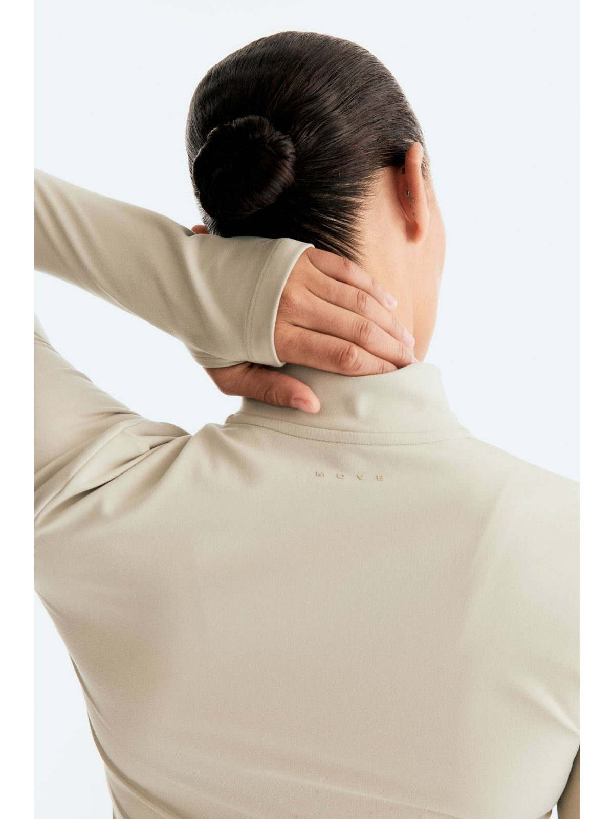 Women Beige Zip-Through Sports Jacket With Soft move | JK12 - view 4