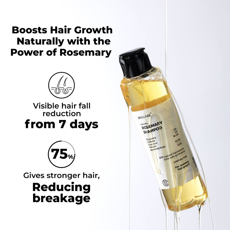 6% Rosemary Shampoo with 2% Caffeine for Hair Growth & Hair Fall Control | H85 - view 3