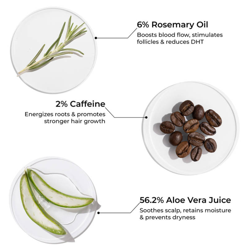 6% Rosemary Shampoo with 2% Caffeine for Hair Growth & Hair Fall Control | H85 - view 5