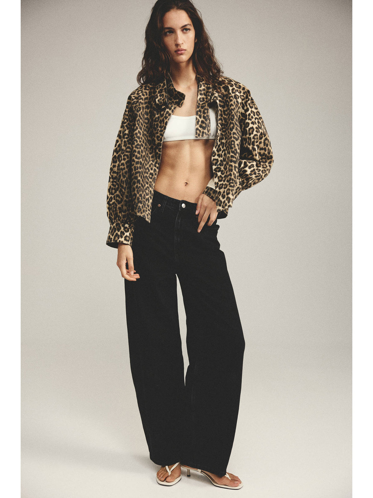 Women Beige Barrel High Waist Jeans | BG78 - view 5