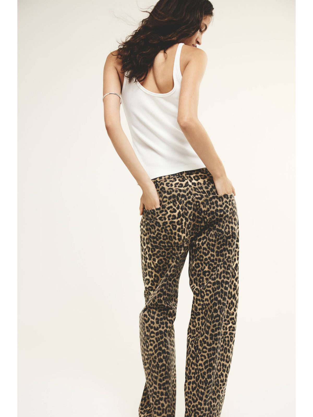 Women Beige Barrel High Waist Jeans | BG78 - view 2