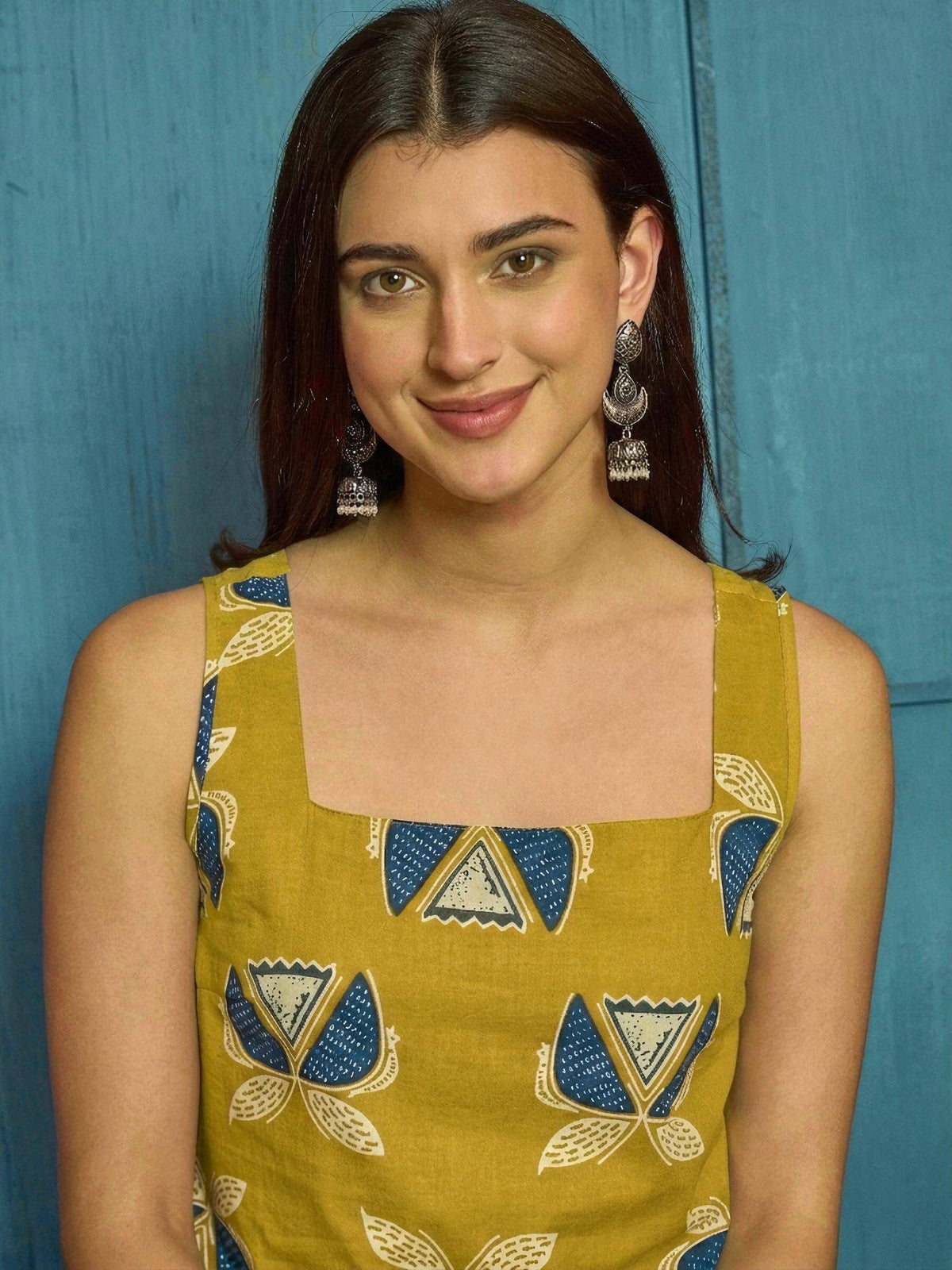 Women's Rust Block Printed Cotton Straight Kurta | FY93 - view 11