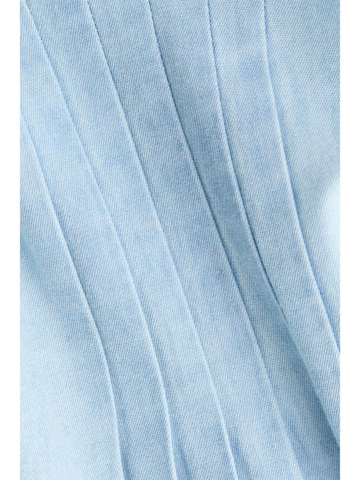 Women Blue Waisted Denim Blouse | S67 - view 5