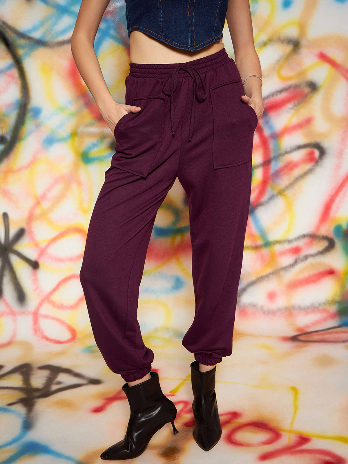 Black Loose Fit Joggers | WJ89 - view 8