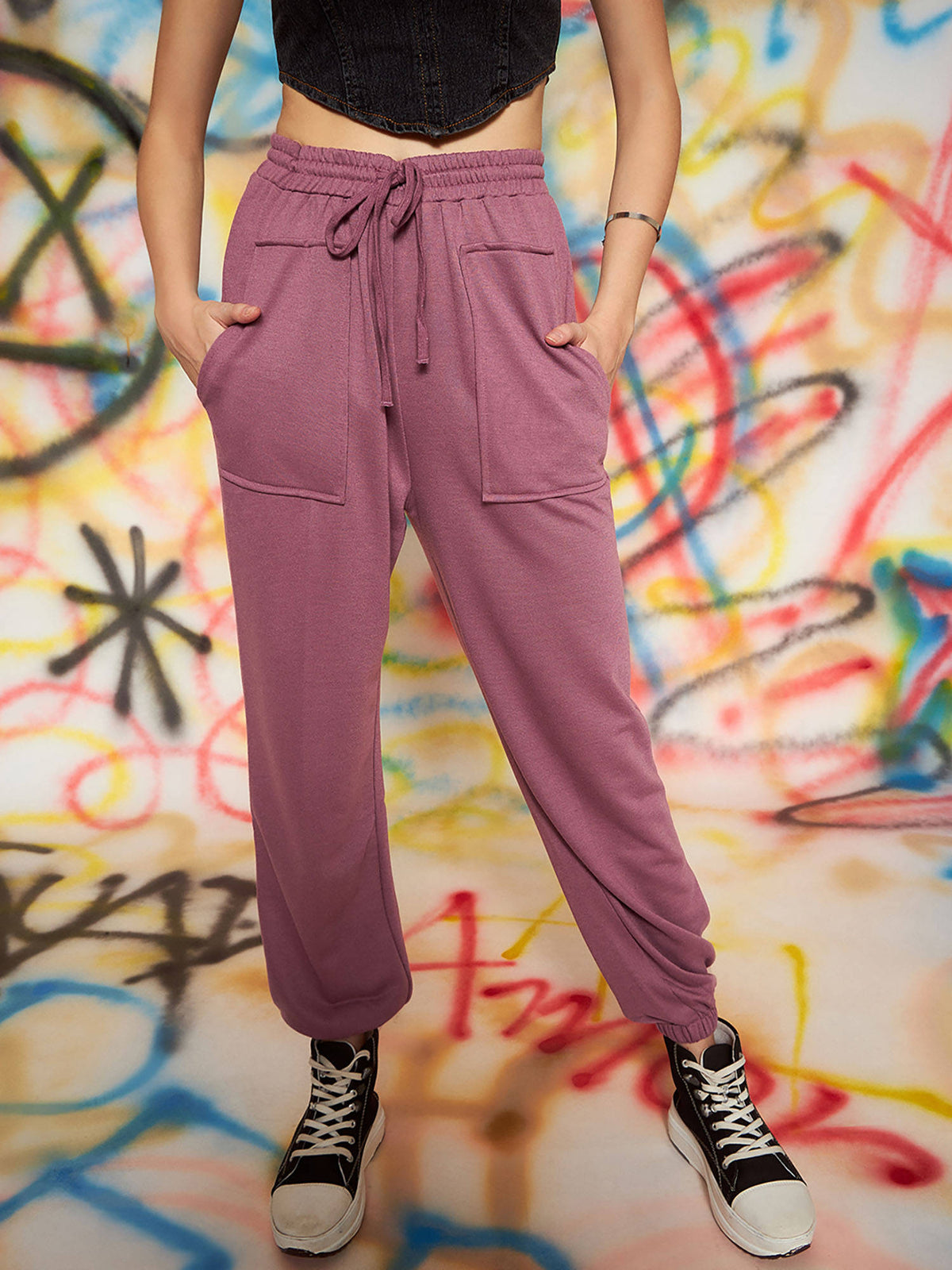 Black Loose Fit Joggers | WJ89 - view 28
