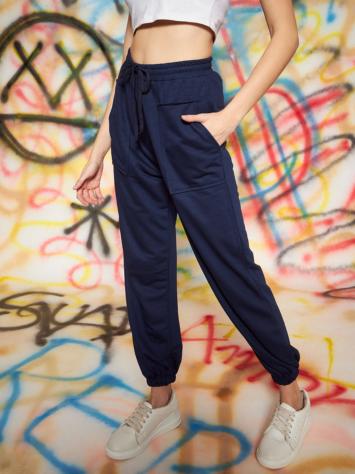 Black Loose Fit Joggers | WJ89 - view 25