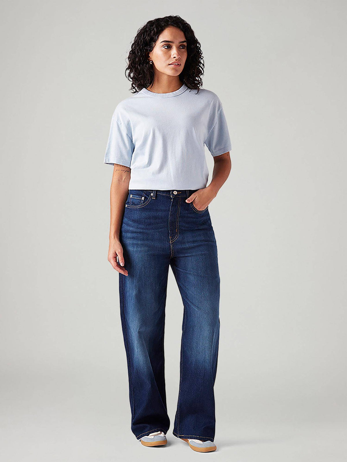 Women Dark-Blue Comfortable Fit Mid Rise Jeans | RF89 - view 1