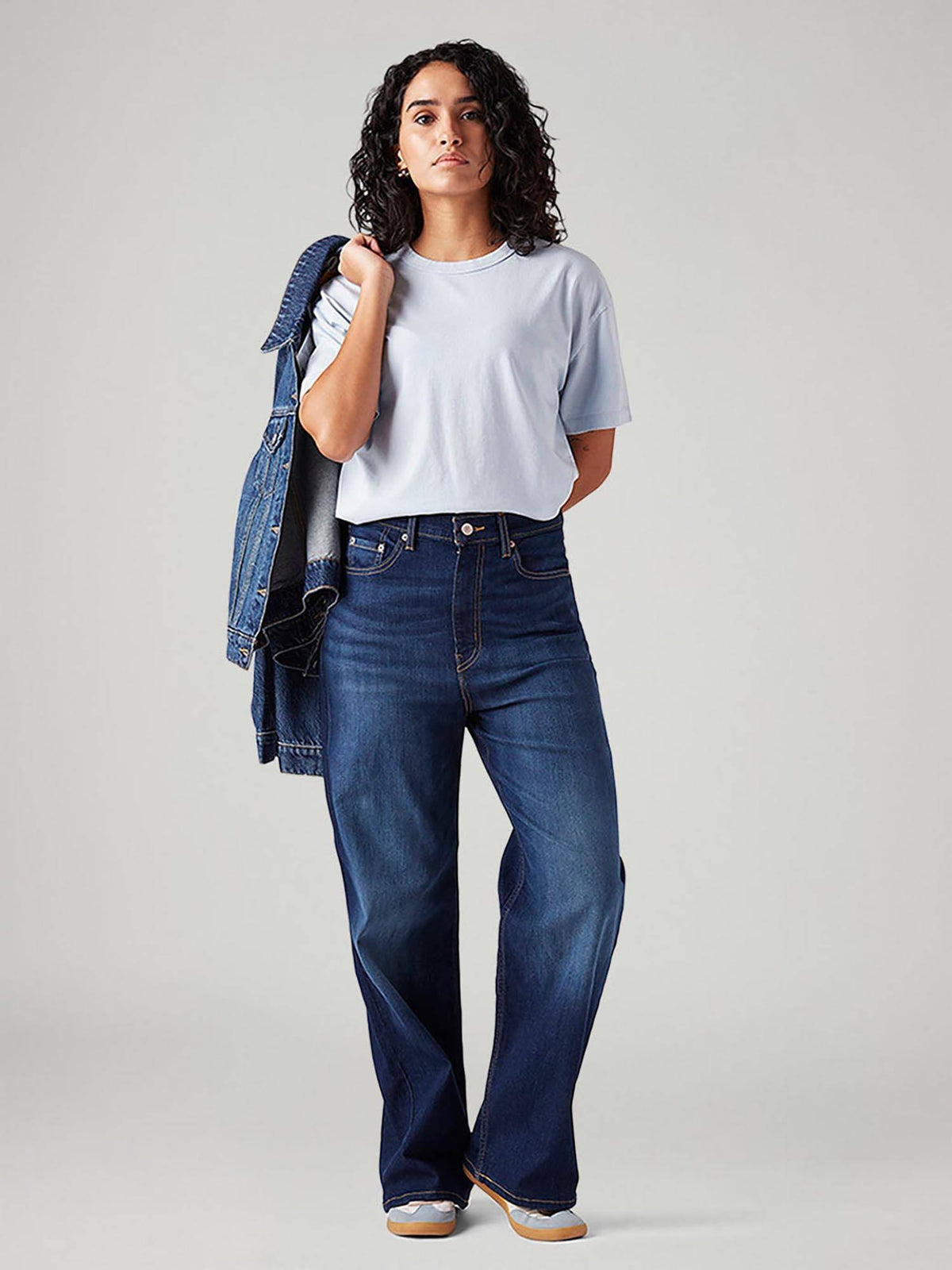 Women Dark-Blue Comfortable Fit Mid Rise Jeans | RF89 - view 5